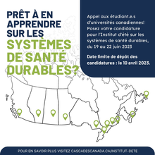 Affiche de l'Institut d’été sur les systèmes de santé durables