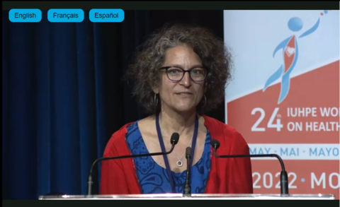 Katherine Frohlich à l'IUHPE 2022