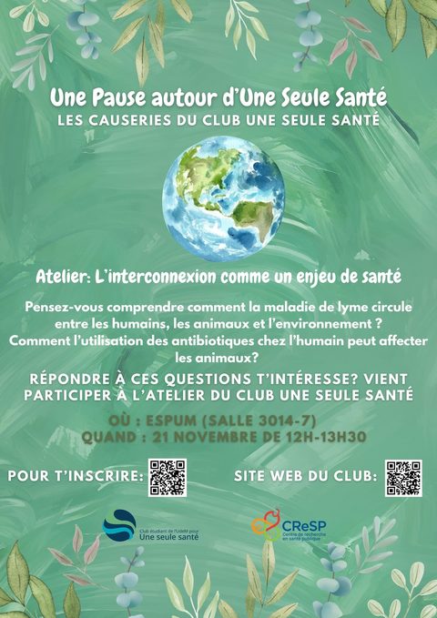 Les causeries du Club Une Seule Santé 2023