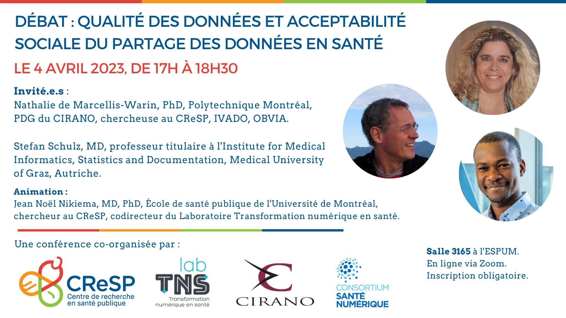 Affiche conférence-débat qualité et acceptabilité sociale de l'utilisation des données